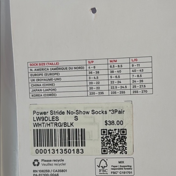 6 pairs FREE SHIP - Lululemon Athletica Power Stride Socks with Active Heel Grip - Picture 6 of 6